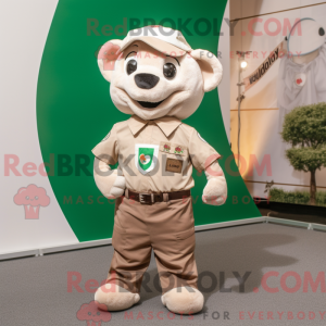 Mascot character of a Beige...