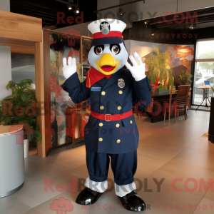 Mascot character of a Navy...
