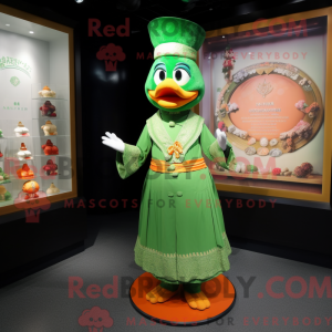 Mascot character of a Green...