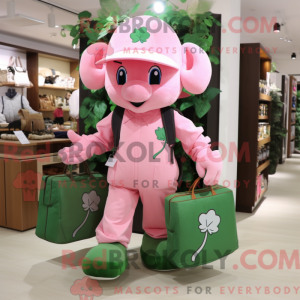 Mascot character of a Pink...