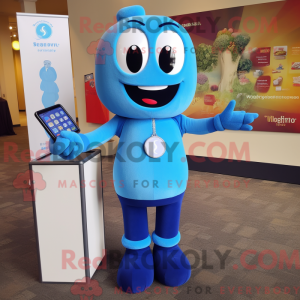 Mascot character of a Blue...