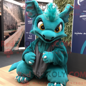 Mascot character of a Teal...