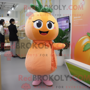 Mascot character of a Peach...