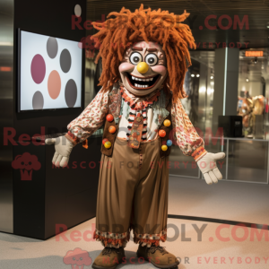 Mascot character of a Brown...