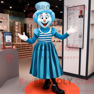 Mascot character of a Cyan...