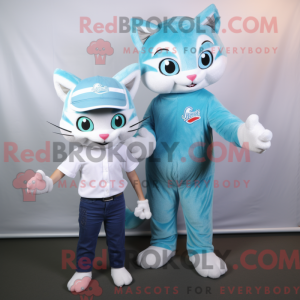 Mascot character of a Cyan...