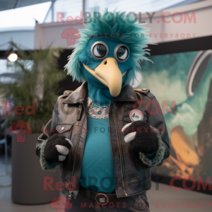 Mascot character of a Teal...