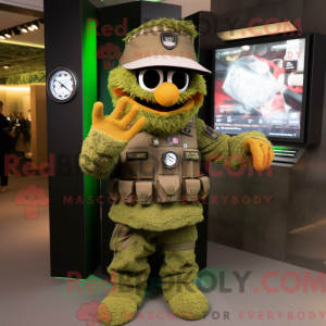 Mascot character of a Brown...