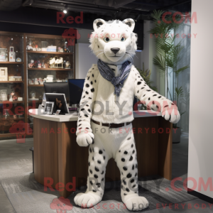 Maskot karakter af en hvid...