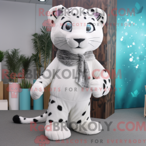 Maskot karakter av en hvit...