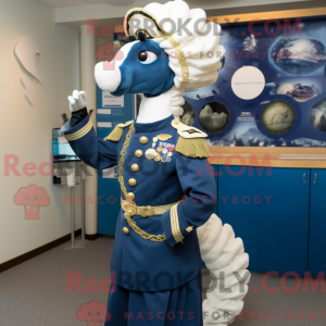 Mascot character of a Navy...