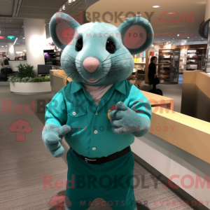 Postava maskota Teal Rat...