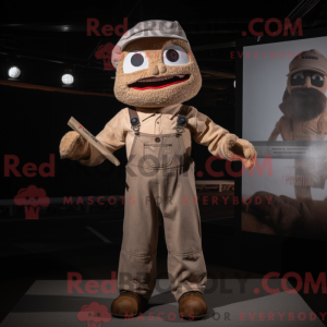 Mascot character of a Tan...