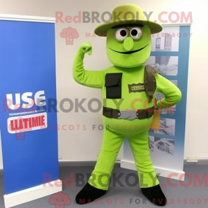 Postava maskota Lime Green...