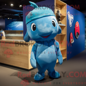 Mascot character of a Blue...