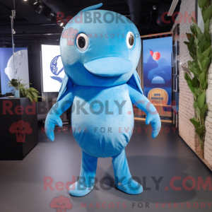 Mascot character of a Blue...