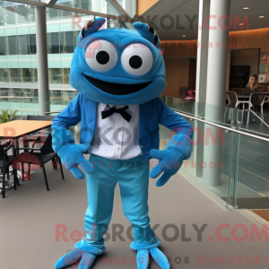 Mascot character of a Blue...