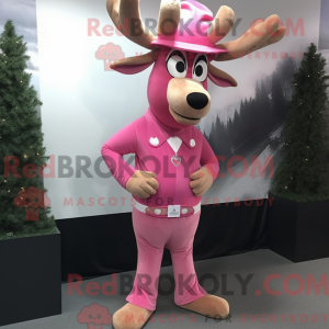 Maskottchen eines rosa...