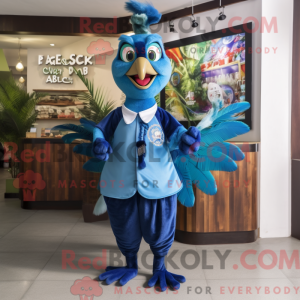 Mascot character of a Blue...