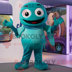Mascot character of a Teal...