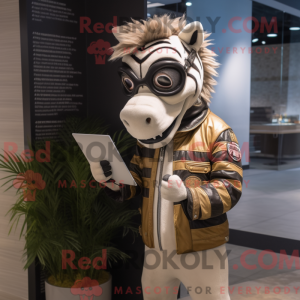 Maskottchen eines beigen...