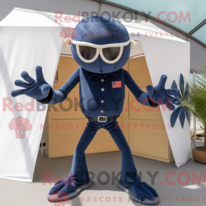 Mascot character of a Navy...