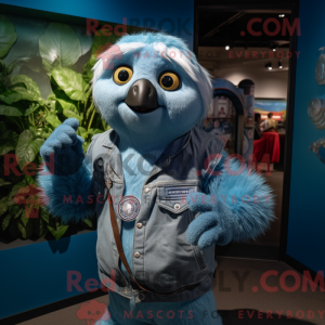 Mascot character of a Blue...