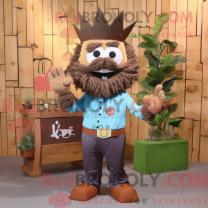 Mascot character of a Brown...