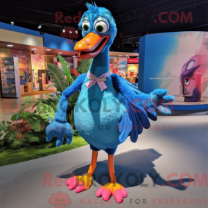 Máscara de flamingo azul...