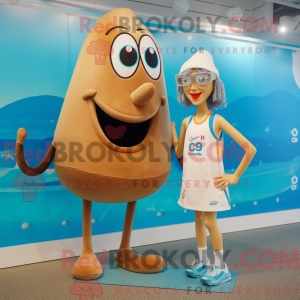 Mascot character of a Tan...