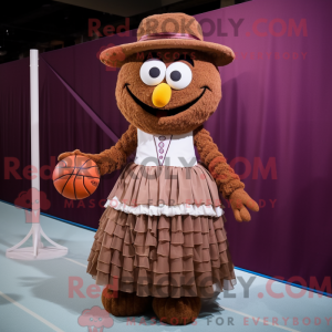 Mascot character of a Brown...