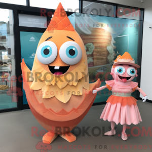 Mascot character of a Peach...