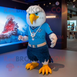 Blue Bald Eagle maskot...