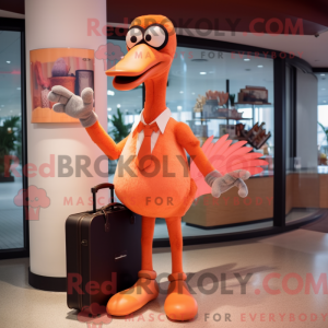 Maskotkarakter af en orange...
