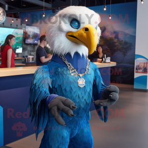 Blue Bald Eagle maskot...