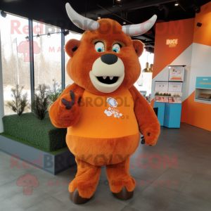 Orangefarbener Bison...