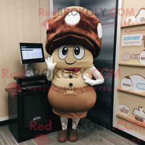 Mascot character of a Brown...