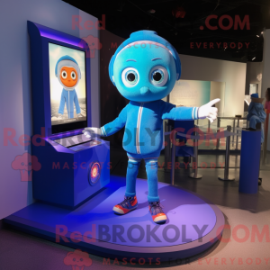 Mascot character of a Blue...