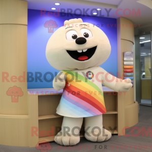 Mascot character of a Beige...