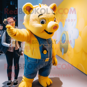 Yellow Sow mascotte kostuum...