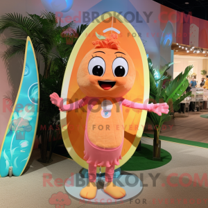 Mascot character of a Peach...