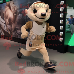 Maskottchen eines beigen...