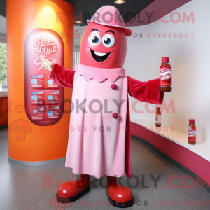 Mascot character of a Pink...