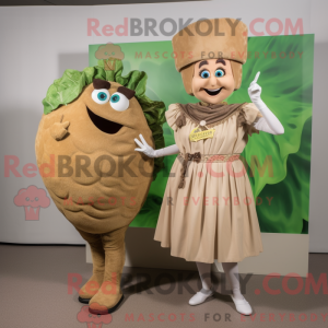 Mascot character of a Brown...
