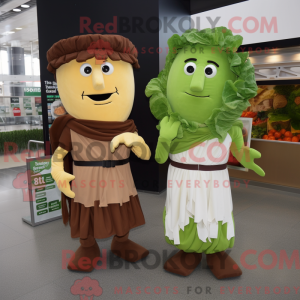 Mascot character of a Brown...