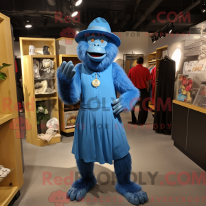 Mascot character of a Blue...