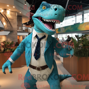 Mascot character of a Teal...