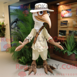 Mascot character of a Beige...