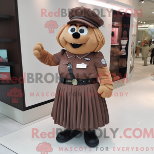 Mascot character of a Brown...