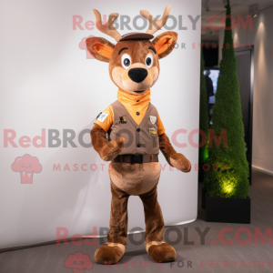 Mascot character of a Brown...